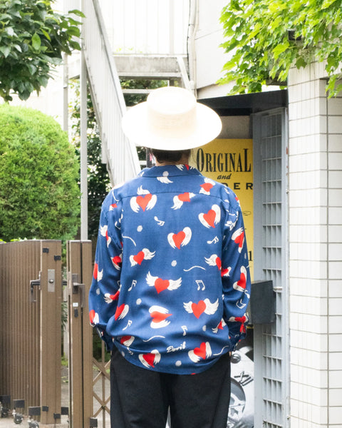 【7/4(土)13:00~販売開始】愛狂 L/S SHIRT / NAVY