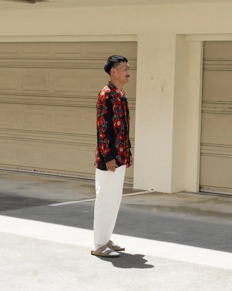 【7/4(土)13:00~販売開始】LAKUEN ROSE L/S SHIRT / BLACK