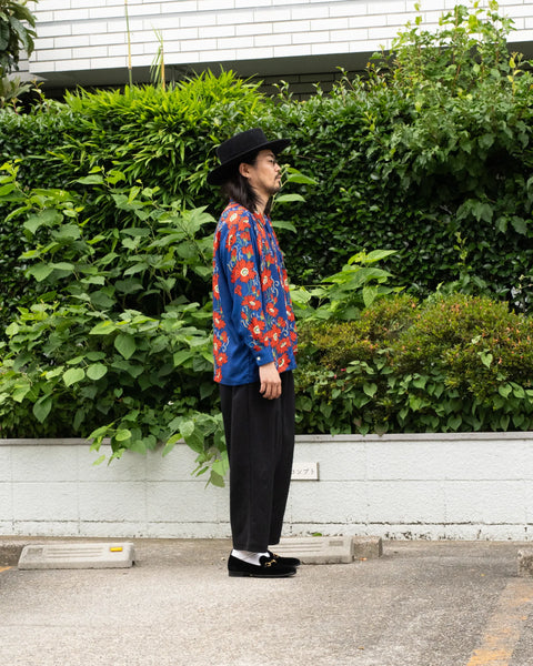 【7/4(土)13:00~販売開始】LAKUEN ROSE L/S SHIRT / BLUE