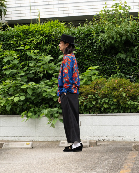 【7/4(土)13:00~販売開始】LAKUEN ROSE L/S SHIRT / BLUE