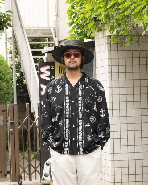 【7/4(土)13:00~販売開始】琉球爬竜船競漕 L/S SHIRT / BLACK