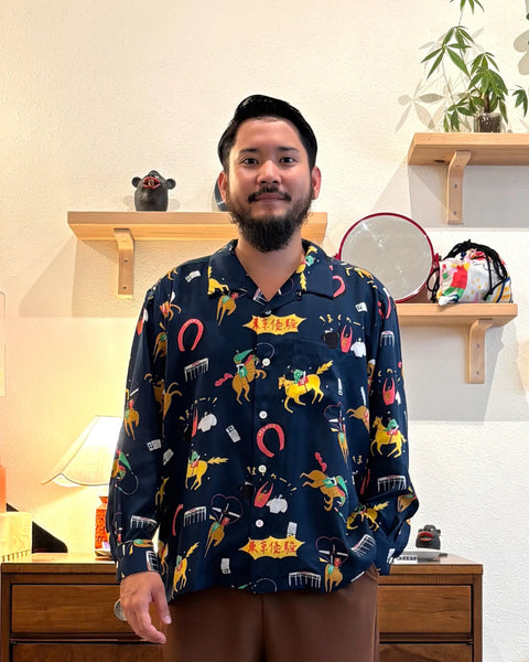 DARK HORSE L/S SHIRT / NAVY – Eanbe DARK HORSE L/S SHIRT / NAVY – Eanbe