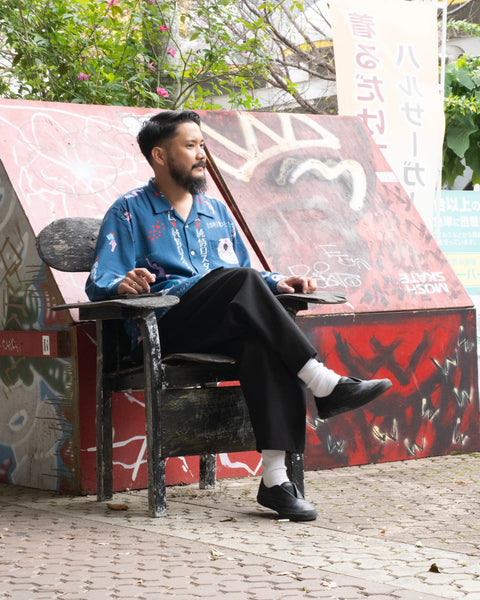 純情ロスタイム L/S SHIRT / NAVY