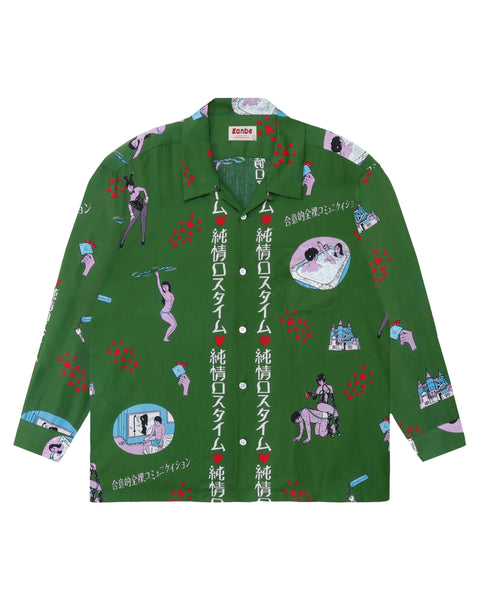 純情ロスタイム L/S SHIRT / GREEN