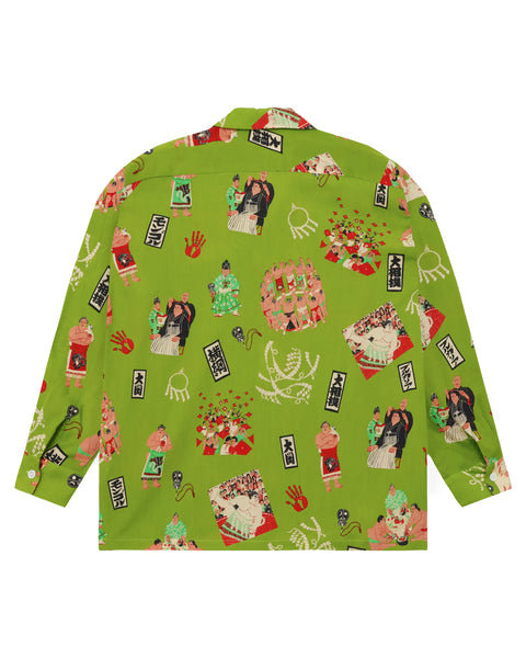 本場所 L/S SHIRT / GREEN