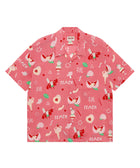Eanbe PEACH PINK アロハシャツの正面デザイン
