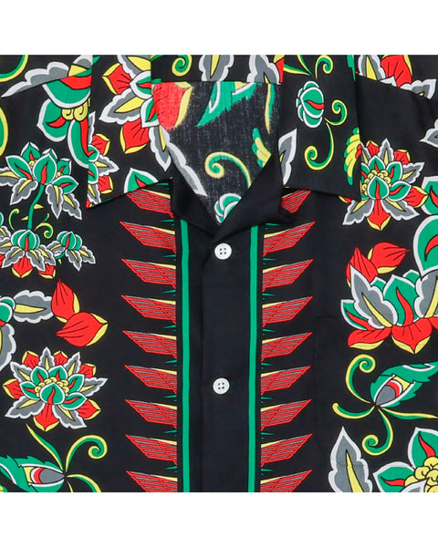 桃源花 L/S SHIRT / BLACK