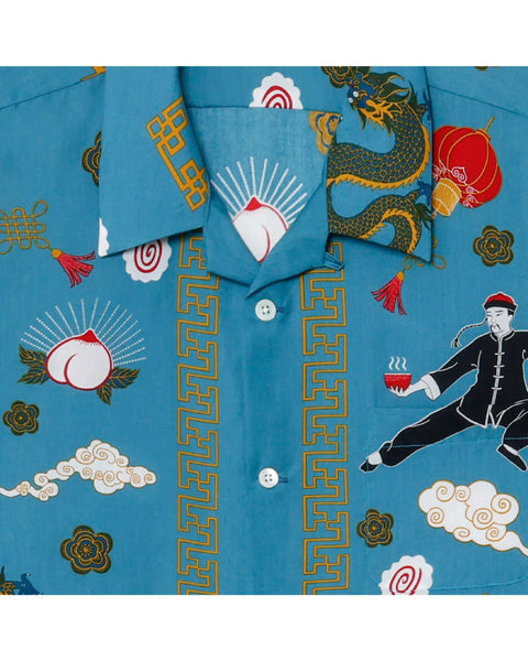 拉麺 L/S SHIRT / BLUE
