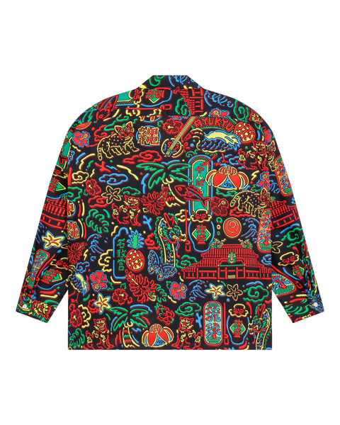 RYUKYU SIGN L/S SHIRT / BLACK