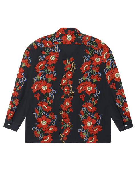 【7/4(土)13:00~販売開始】LAKUEN ROSE L/S SHIRT / BLACK