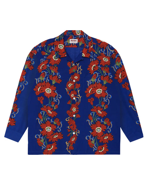 【7/4(土)13:00~販売開始】LAKUEN ROSE L/S SHIRT / BLUE