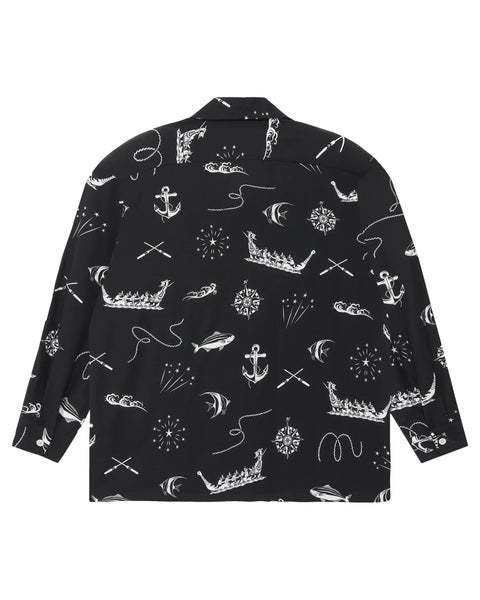 【7/4(土)13:00~販売開始】琉球爬竜船競漕 L/S SHIRT / BLACK