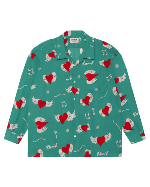 【7/4(土)13:00~販売開始】愛狂 L/S SHIRT / GREEN