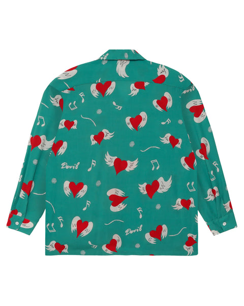 【7/4(土)13:00~販売開始】愛狂 L/S SHIRT / GREEN