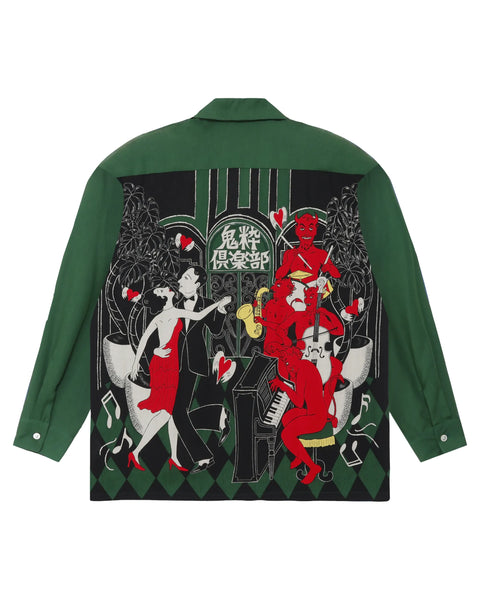 鬼粋俱楽部 L/S SHIRT / GREEN