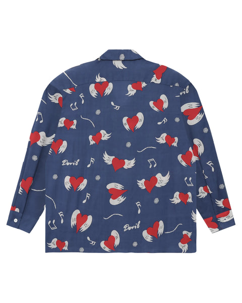 【7/4(土)13:00~販売開始】愛狂 L/S SHIRT / NAVY