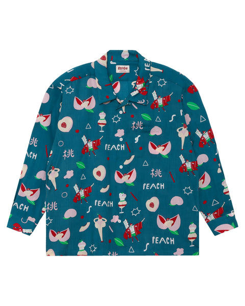 PEACH L/S SHIRT / NAVY