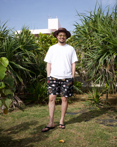 拉麺 SHORT PANTS / BLACK