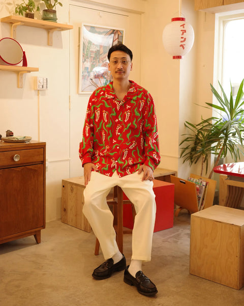 月桃 L/S SHIRT / RED