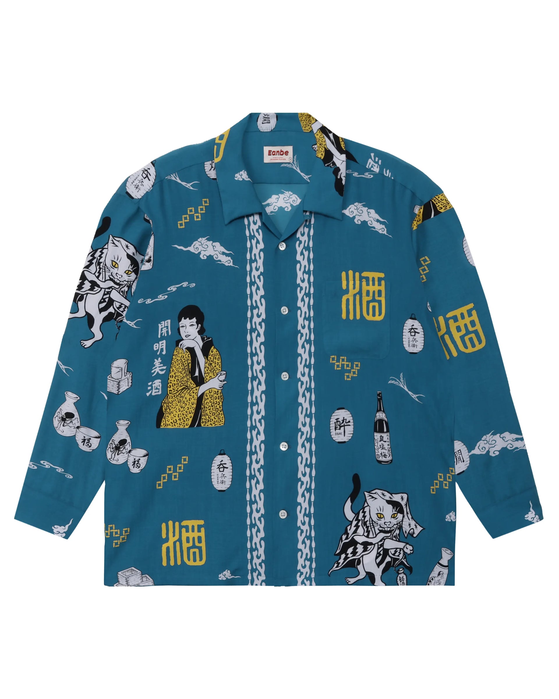 SAKE L/S SHIRT / BLUE – Eanbe SAKE L/S SHIRT / BLUE – Eanbe