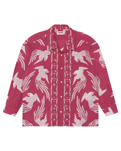 【店舗限定】WATARIDORI L/S SHIRT / RED