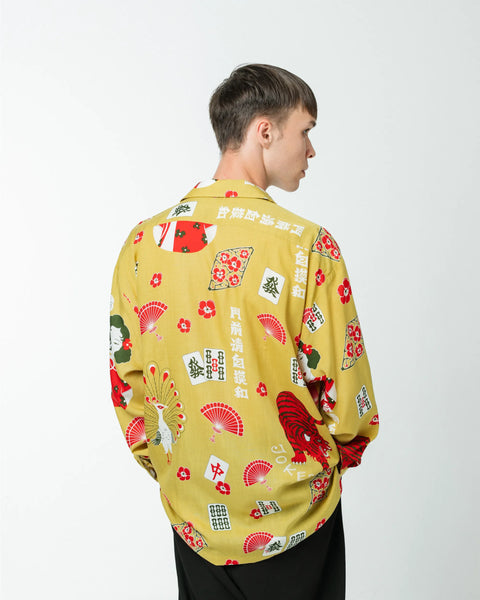 麻雀 L/S SHIRT / MUSTARD