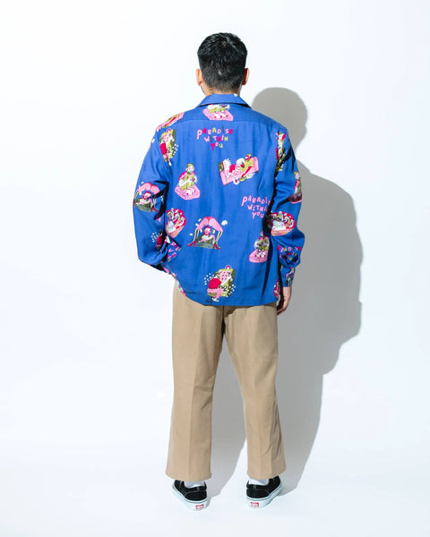 【関税込み】MARIE ADAM-LEENAERDT ブルー Robe Shirt コート 30%OFF】(7293) R&D.M.Co-/OLDMANS TAILOR(アールアンド