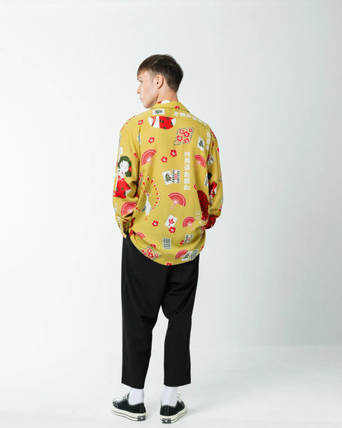 麻雀 L/S SHIRT / MUSTARD