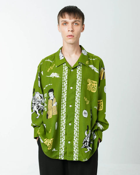 SAKE L/S SHIRT / GREEN – Eanbe SAKE L/S SHIRT / GREEN – Eanbe