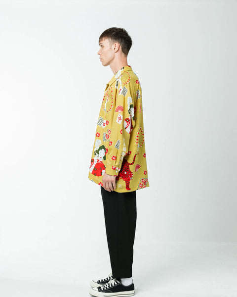 麻雀 L/S SHIRT / MUSTARD