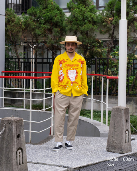 【8/16(日) 13:00~ 販売開始】沖縄丸鶏製作所 L/S SHIRT / YELLOW