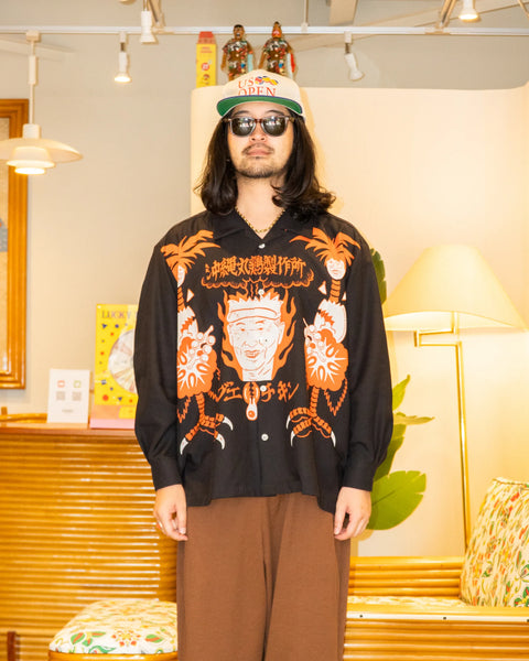 沖縄丸鶏製作所 L/S SHIRT / BLACK