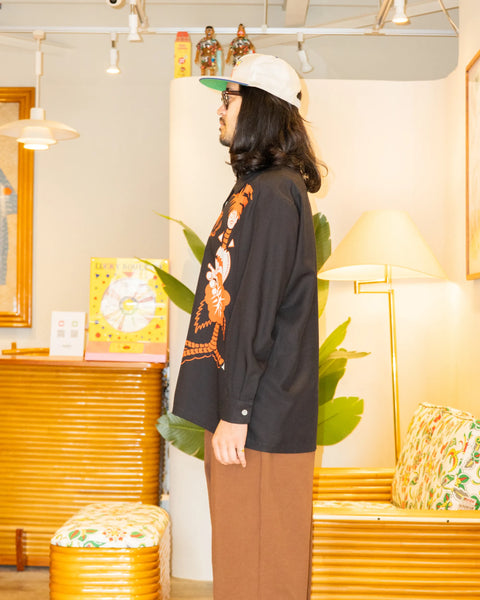 沖縄丸鶏製作所 L/S SHIRT / BLACK