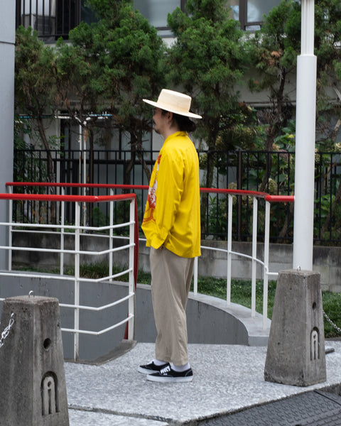 【8/16(日) 13:00~ 販売開始】沖縄丸鶏製作所 L/S SHIRT / YELLOW