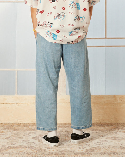 DENIM WORK PANTS / ICE BLUE