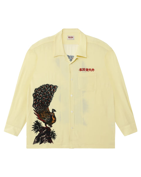 雀荘青天井 L/S SHIRT / CREAM