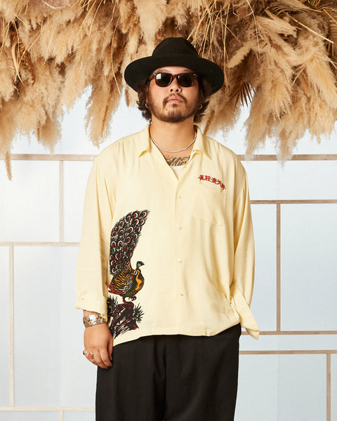 雀荘青天井 L/S SHIRT / CREAM