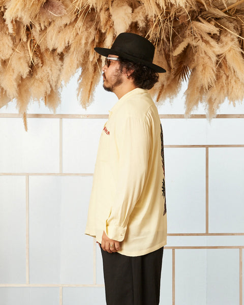 雀荘青天井 L/S SHIRT / CREAM