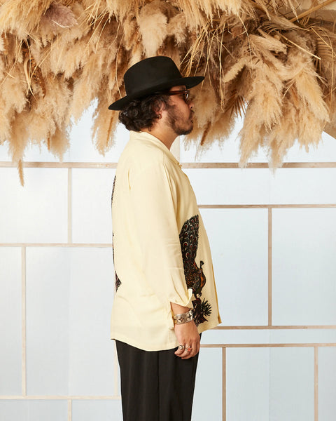 雀荘青天井 L/S SHIRT / CREAM