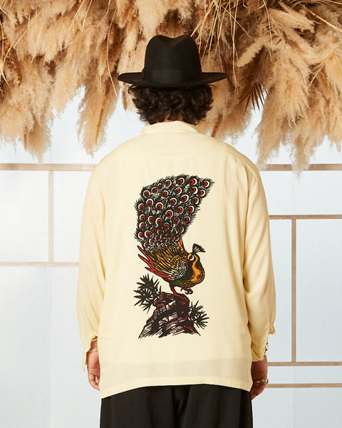 雀荘青天井 L/S SHIRT / CREAM