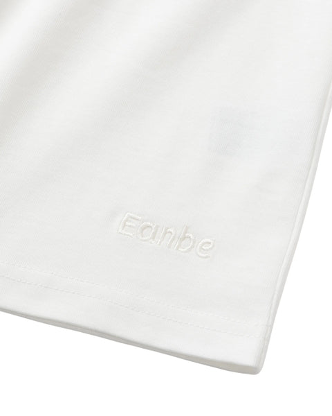 Eanbe 半袖 白 ロゴＴシャツ 物撮り画像