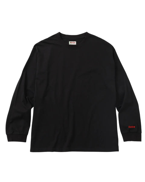 Eanbe 長袖 黒 ロゴＴシャツ 物撮り画像
