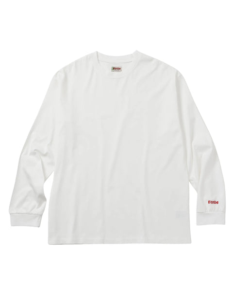 Eanbe 長袖 白 ロゴＴシャツ 物撮り画像