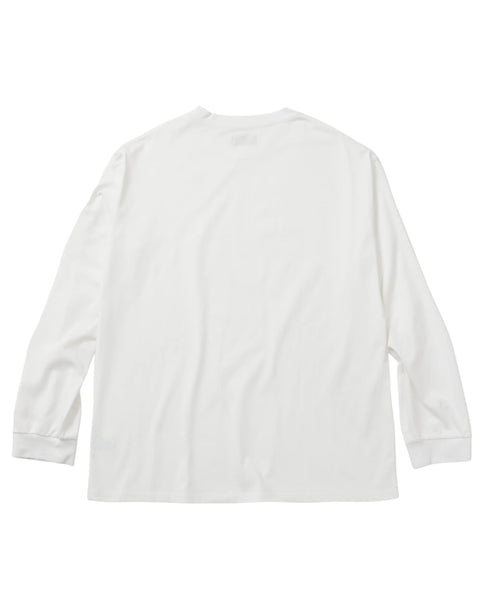 Eanbe 長袖 白 ロゴＴシャツ 物撮り画像