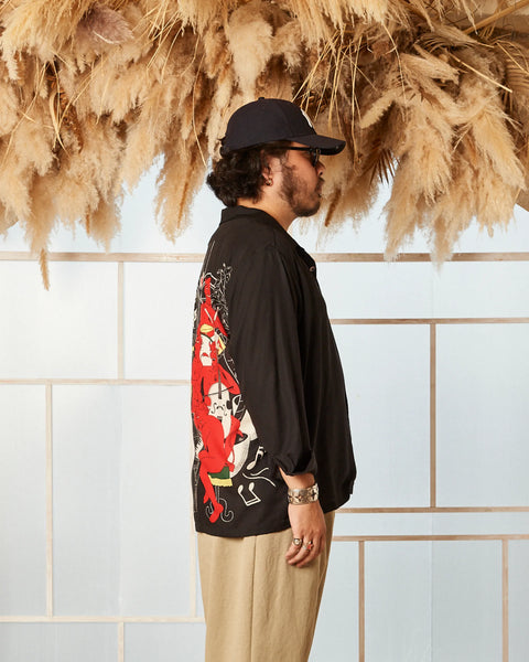 鬼粋俱楽部 L/S SHIRT / BLACK