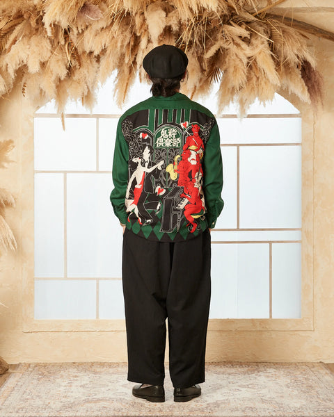 鬼粋俱楽部 L/S SHIRT / GREEN