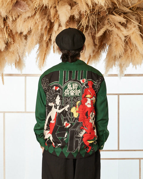鬼粋俱楽部 L/S SHIRT / GREEN
