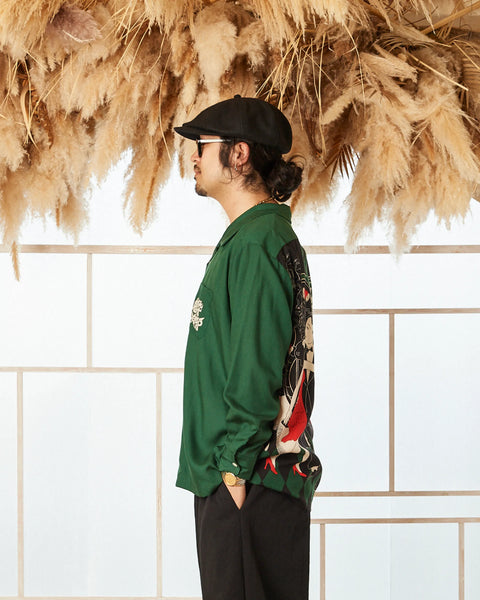鬼粋俱楽部 L/S SHIRT / GREEN