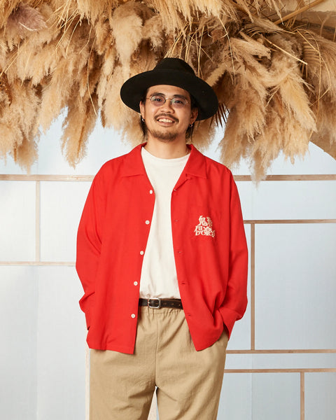鬼粋俱楽部 L/S SHIRT / RED