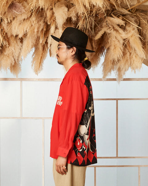 鬼粋俱楽部 L/S SHIRT / RED